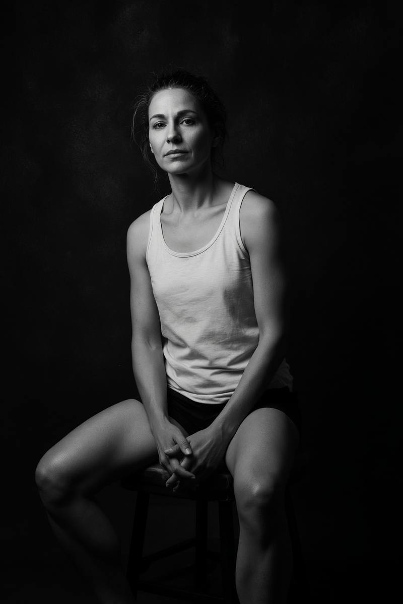 Fitness portrait, studio