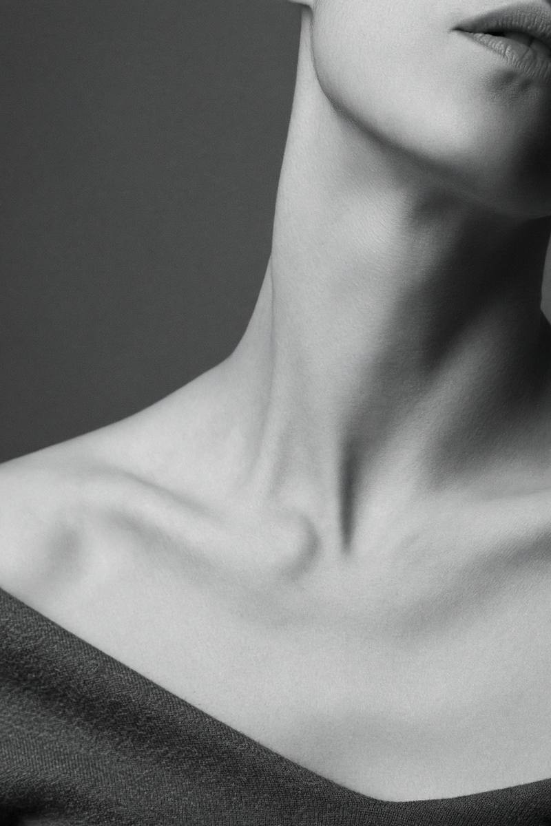 Close crop, studio portrait